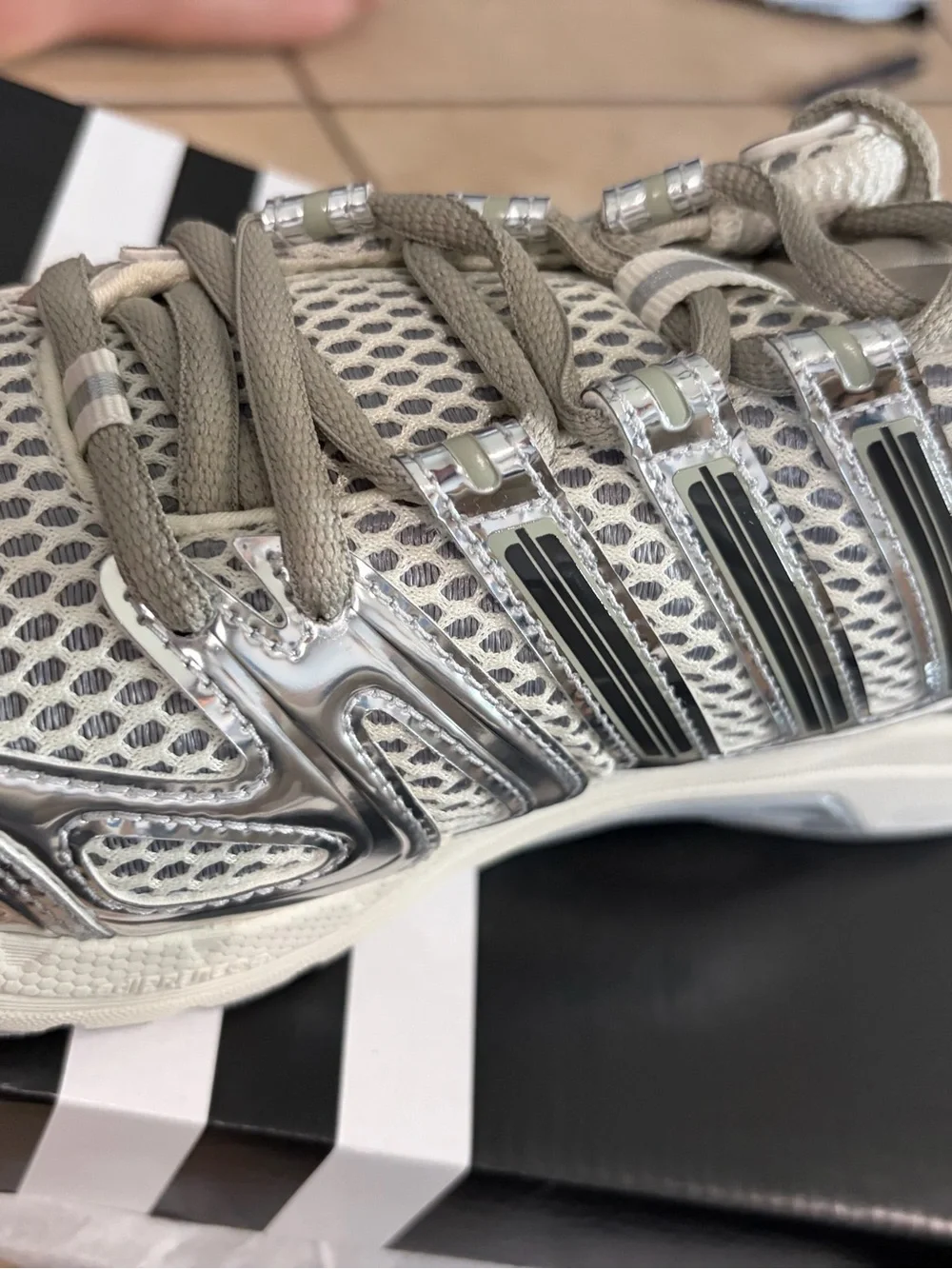 Adidas Adistar Control 5 W Silver Metallic Y2K Sneakers Women’s Size 7 NEW